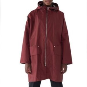 SOSKEN Gwen Oversized Raincoat Oxblood Red Sosken large packable
